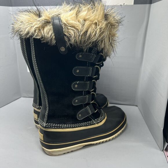 Sorel Women Joan of Arctic Tall Boots Black Waterproof NL1540-010 Sz 8 PreOwned - Picture 5 of 14